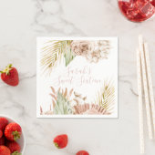 Serviette En Papier Boho Sweet 16 Fleurs séchées d'anniversaire (En situation)