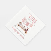 Serviette En Papier Boho Sweet C'est une fille Baby shower en tissu ro (Coin)