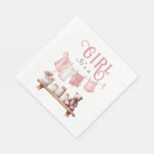 Serviette En Papier Boho Sweet C'est une fille Baby shower en tissu ro (Coin)