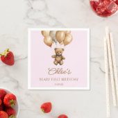 Serviette En Papier Boho Teddy Bear Beary Première fête d'anniversaire (En situation)