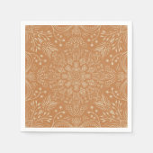 Serviette En Papier Boho Terra Cotta Carreaux marocains serviettes (Devant)