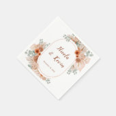 Serviette En Papier Boho Terracotta Pampas Grass Wedding (Coin)