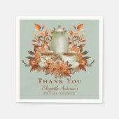 Serviette En Papier Boho Terracotta Sage Tea Party Diner vaisselle (Devant)