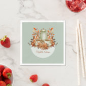 Serviette En Papier Boho Terracotta Sage Tea Party Floral TOUT ÉVÉNEME (En situation)