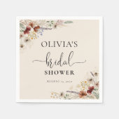 Serviette en papier Boho Tiny Wildflower pour Baby (Devant)