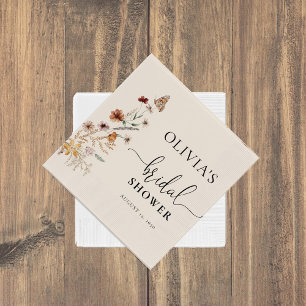 Serviette en papier Boho Tiny Wildflower pour la f