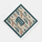 Serviette En Papier Boho Tribal Napkins Personalized Pastel Tableware (Coin)