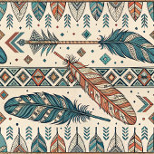 Serviette En Papier Boho Tribal Napkins Personalized Pastel Tableware