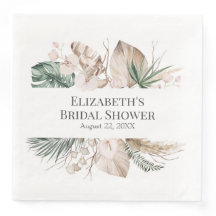 Boho Tropical Orchid et Papier Monstera Napkin