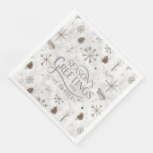 Serviette En Papier Boho Twigs & Pinecone Christmas ID986 (Coin)