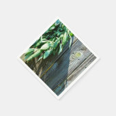 Serviette En Papier Boho verdoyant rustique Barn-wood (Coin)