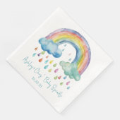 Serviette En Papier Boho Watercolor Rainbow Baby Sprinkle (Coin)