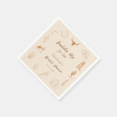 Serviette En Papier Boho Western Saddup Cowboy douche nuptiale (Coin)