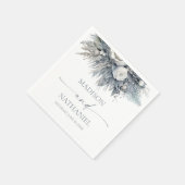 Serviette En Papier Boho White Rose Floral Mariage Jardin (Coin)