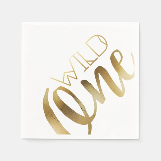 Serviette En Papier Boho Wild One | Première fête d'anniversaire (Devant)