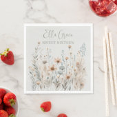 Serviette En Papier Boho Wildflower (En situation)