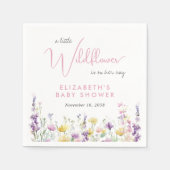 Serviette En Papier Boho Wildflower Watercolor Baby Shower (Devant)