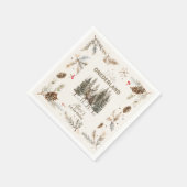 Serviette En Papier Boho Winter Onederland Anniversaire (Coin)