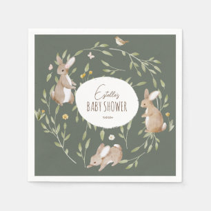 Serviette En Papier Boho Woodland Animaux Forest Friends Baby shower