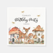 Serviette En Papier Boho Woodland Forest Animaux fête d'anniversaire (Devant)