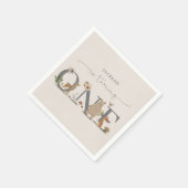 Serviette En Papier Boho Woodland Premier anniversaire (Coin)