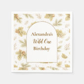 Serviette En Papier Boho Woodland Wild One Birthday (Devant)