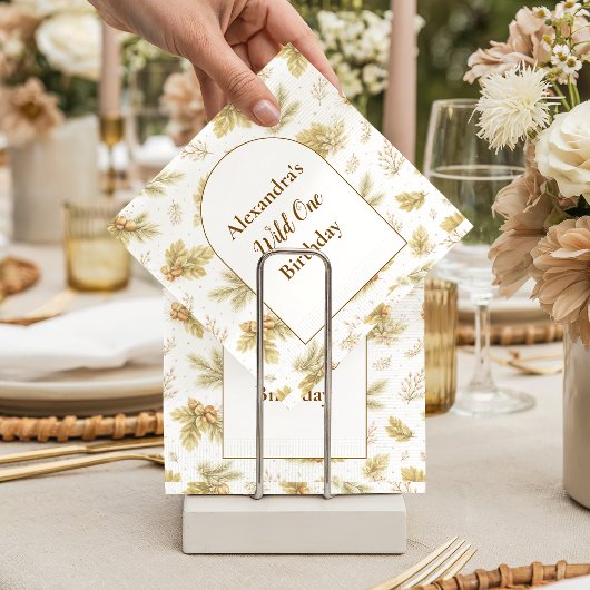 Serviette En Papier Boho Woodland Wild One Birthday