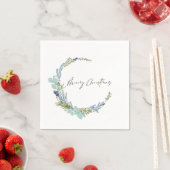 Serviette En Papier Boho Wreath Joyeux Noël Design moderne (En situation)