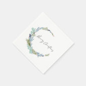 Serviette En Papier Boho Wreath Joyeux Noël Design moderne (Coin)
