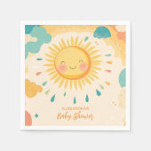 Serviette En Papier Boho Yellow Sunshine (Devant)