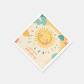 Serviette En Papier Boho Yellow Sunshine (Coin)