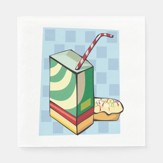 Serviette En Papier Boire Avec Une Paille (Devant)