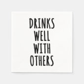 Serviette En Papier Boire Bien Avec Les Autres (Devant)