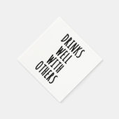 Serviette En Papier Boire Bien Avec Les Autres (Coin)