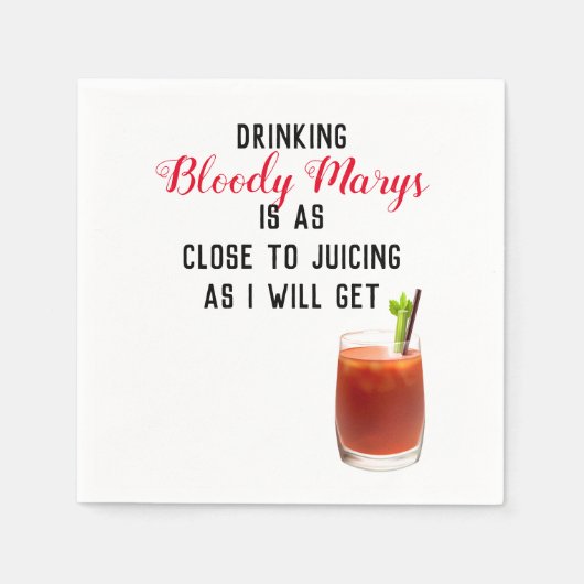 Serviette En Papier Boire Bloody Marys (Devant)