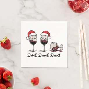 Serviette En Papier Boire Bus Bu Noël Vin