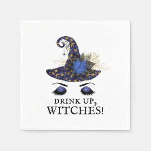 Serviette En Papier Boire des sorcières Casquette de sorcière bleu Hal
