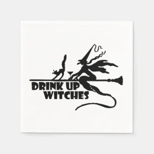 Serviette En Papier Boire Des Sorcières, Silhouette