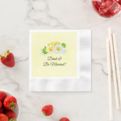 Serviette En Papier Boire et être marié Réception de mariage (En situation)