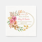 Serviette En Papier Boire signature mariage de automne serviettes de c (Devant)