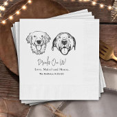 Serviette En Papier Boire Simple Sur Moi Chien Dessin Main Mariage Nap