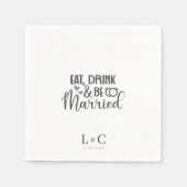 Serviette En Papier Boire Soit Marié Gay Couple Mariage Monogramme (Devant)