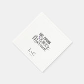Serviette En Papier Boire Soit Marié Gay Couple Mariage Monogramme (Coin)
