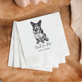 Serviette En Papier Boire Sur Moi Chien Custom Cocktail Napkin