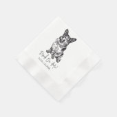 Serviette En Papier Boire Sur Moi Chien Custom Cocktail Napkin (Coin)