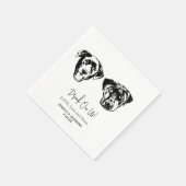 Serviette En Papier Boire Sur Nous Animaux Personnalisés Mariage Dessi (Coin)