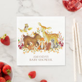 Serviette En Papier Bois Animaux Baby shower Papier Naples (En situation)