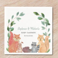 Bois Animaux Couples Baby shower