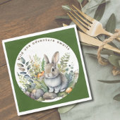Serviette En Papier Bois Animaux Rabbit Partyware Décor Dîner