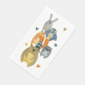 Serviette En Papier Bois Animaux Wild One Papier serviettes (Coin)